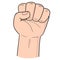 Vector of cartoon fist