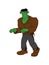 Vector cartoon - Frankenstein halloween character