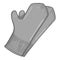 Vector Cartoon Gray Woolen Mittens