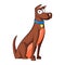 Vector Cartoon Great Danes Character isolated illustration