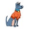 Vector Cartoon Great Danes Character isolated illustration