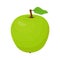 Vector cartoon green apple. Vegetarian fruit