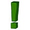 Vector Cartoon Green Exclamation Mark