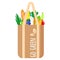 Vector cartoon grocery bag with eco quot with healthy organic fo