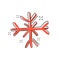 Vector cartoon hand drawn snowflake icon in comic style. Snow fl