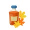 Vector cartoon illustration of a bottle of maple syrup