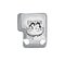 Vector cartoon illustration of comic internet meme of enter button with vintage style white gloves. Isolated in white background.