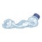 Vector Cartoon Illustration - Crumpled Empty Plastic Bottled