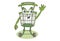 Vector Cartoon Illustration Of Cute Shopping cart.