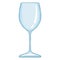 Vector Cartoon Illustration - Empty Wine Glass