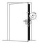 Vector Cartoon Illustration of Man or Businessman Peeping out From Behind the Slightly Open Door