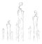 Vector Cartoon Illustration of People Sitting Alone on High Columns. Concept of Loneliness, Solitude or Solitariness.