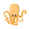 Vector cartoon isolated octopus