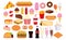 Vector Cartoon Junk Food Isolated On White Background