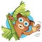 Vector cartoon little animal tarsier