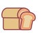 Vector Cartoon Loaf Of Bread Emoji Icon Isolated