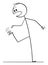 Vector Cartoon of Man or Businessman Who Step on Thumbtack or Drawing Pin or Pushpin. Its Stick in His Foot or Shoe.