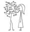 Vector Cartoon of Man Sick by Talking Woman