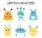 Vector cartoon monsters, space aliens.