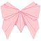 Vector Cartoon Origami Pink Paper Butterfly