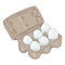 Vector Cartoon Package of Six Chicken Eggs