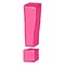 Vector Cartoon Pink Exclamation Mark