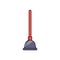 Vector cartoon plunger with red handle