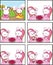 Vector Cartoon Rabbit Princess Comic Story background speech bubble box frame card border