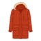 Vector Cartoon Red Parka Jacket