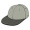 Vector Cartoon Retro Baseball Cap with Flat Peak. Hip-hop Headwear.