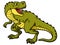 Vector Cartoon Roaring Tyrannosaurus Rex