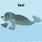 Vector cartoon seal