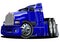 Vector cartoon semi-truck