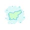 Vector cartoon Slovenia map icon in comic style. Slovenia sign i