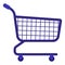 Vector cartoon supermarket grocery cart