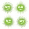 Vector cartoon viruses, bacteria, pests