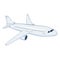 Vector Cartoon White Passenger Airplane. Commercial Aviation Aircraft.