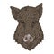 Vector Cartoon Wild Boars Head Illustration