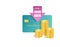 Vector cash back 3d icon , money saving vector concept with coins, credit card, arrows.