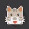 Vector of Cat in sticker style