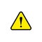 Vector Caution Danger Sign, Yellow Triangle Flat Icon, Dangerous Sign.