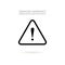 Vector Caution Danger Warning Sign, Triangle and Exclamation Point, Black and White Icon.