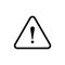 Vector Caution Warning Sign, Triangle and Exclamation Point, Outline Icon.