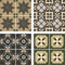 Vector ceramic tiles with seamless pattern