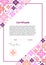 Vector certificate template. Japanese modern style. Beauty salon, yoga, spa, makeup diploma.