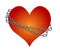 Vector chained heart