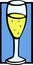 vector champagne drink cup illustration