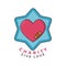 Vector Charity Give Love Concept. Care and Support Icon Illustration