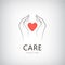 Vector charity, medical, care, help logo, icon