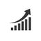 Vector chart growing bar icon